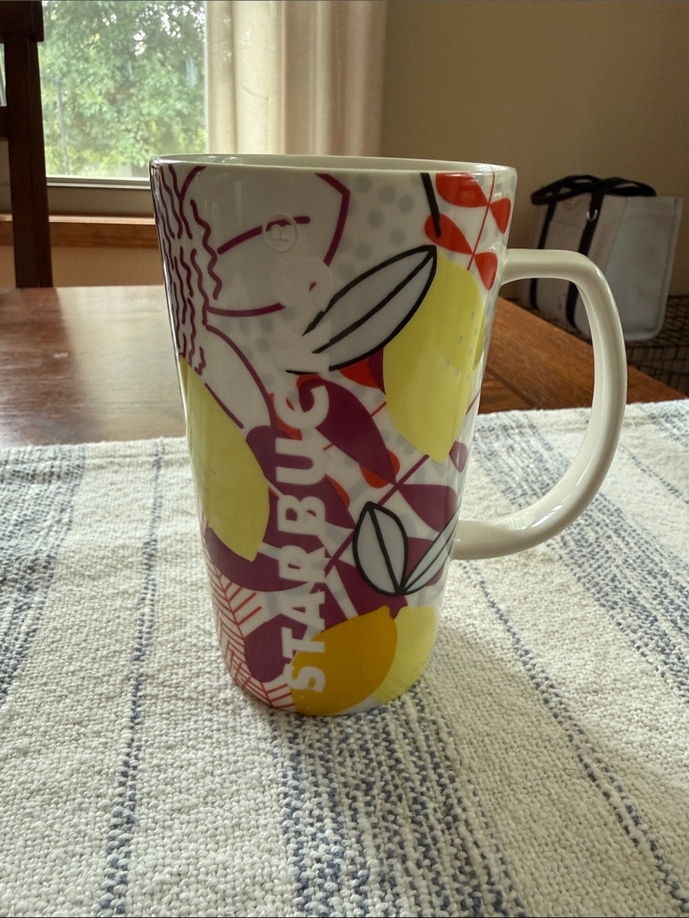 Starbucks Yellow & Purple Lemon Graphic Ceramic Mug